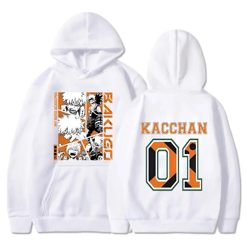 Anime Bakugou Katsuki printed hoodies for men and women, fashionable pullovers for autumn and winter, and women's sweatshirts