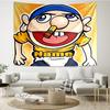 Custom Name Jeffy Print Tapestry, Backdrop, Easy Setup, Ideal for Bedroom, Office & Living Room, with Aesthetic Wall Hanging Decor.