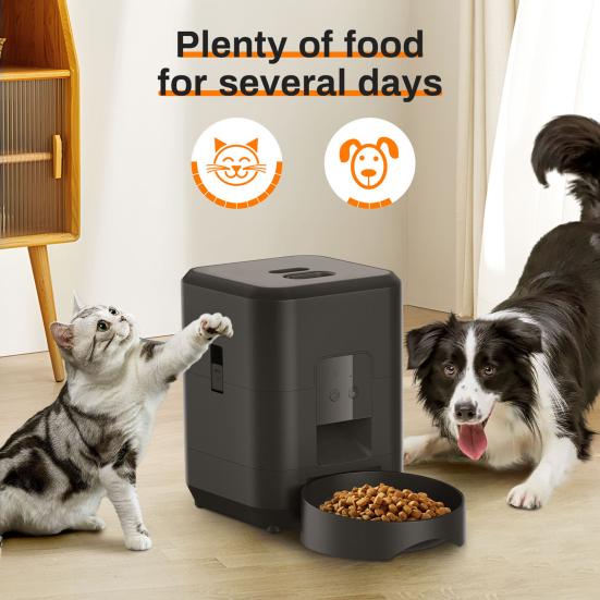 Automatic Pet Feeder 2L Smart Cat Food Dispenser Timed Automatic Feeder 1-4 Meals Dry Food Programmable Portion Control for Dogs