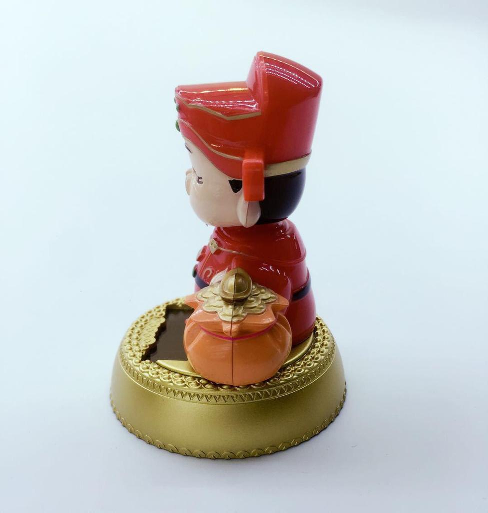 Solar Wealth God Car Ornament - Creative Craft Gift for Prosperity