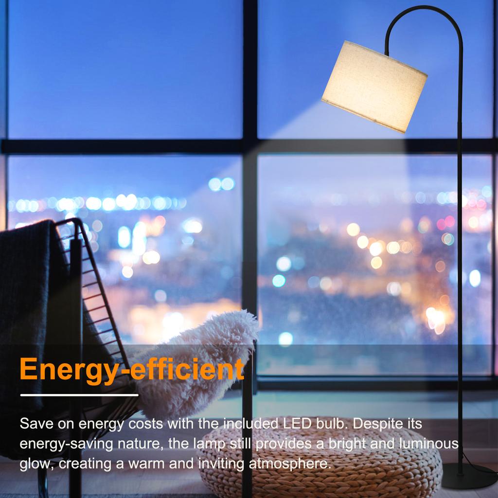 12 Вт тканевый торшер, современный напольный светильник, ножной переключатель, 3 цветовой температуры для гостиной