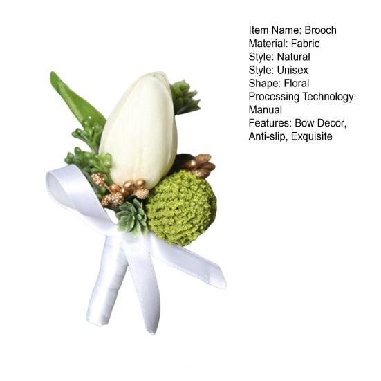 Брошь унисекс в цветочной форме, противоскользящая праздничная одежда, украшение, булавка с бантом, ювелирные изделия для выпускного вечера, свадьба