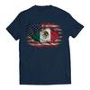 Mexican American Flag Mexican Roots Chicano Pride TShirt   Ringspun Combed Cotton Crew Neck with Classic Fit Casual Styl