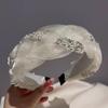 Korean Double Pearl Headband Lace Braided Hairband Hair Hoop Bezel Headbands For Women Girl Hair Accessories