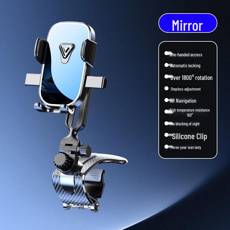 360° Rotatable Alligator Clip Car Phone Holder for Dashboard