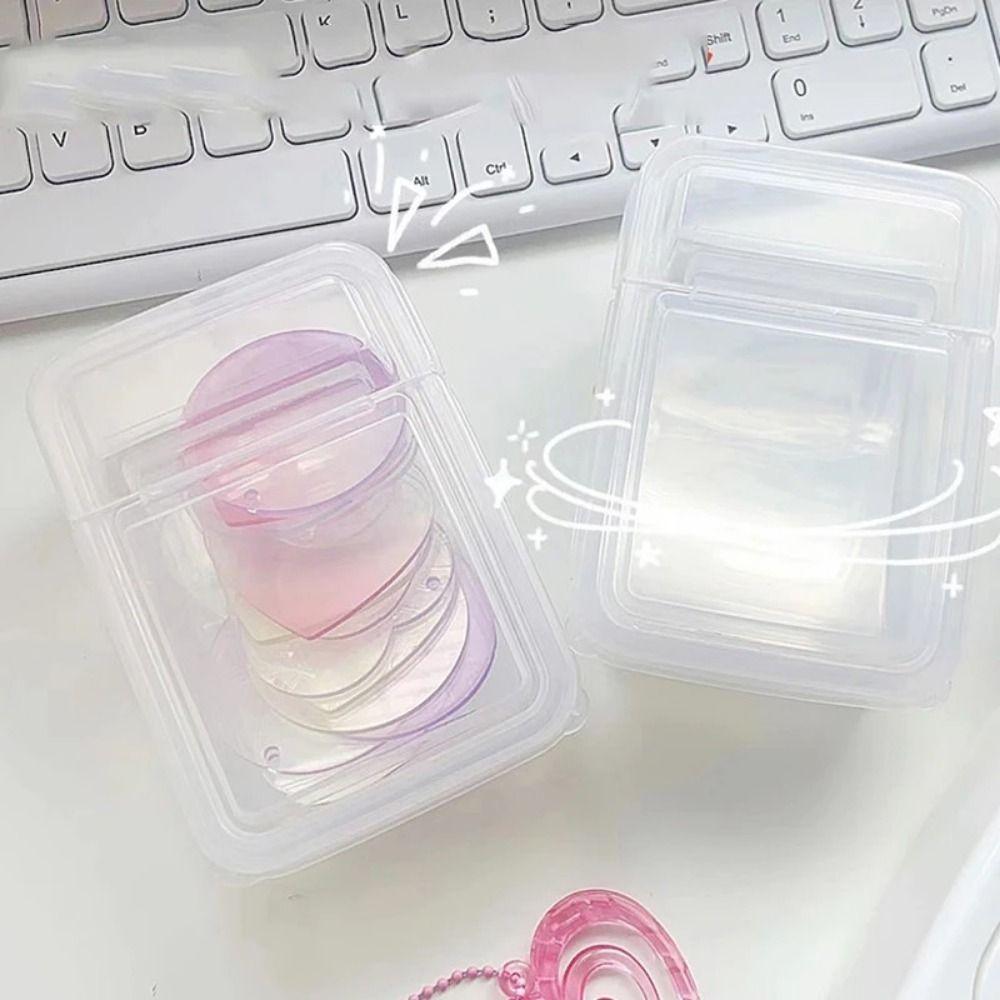 Small Card Film Storage Box Transparent Photocard Collection Case Flip Lip Card Holder Box DIY