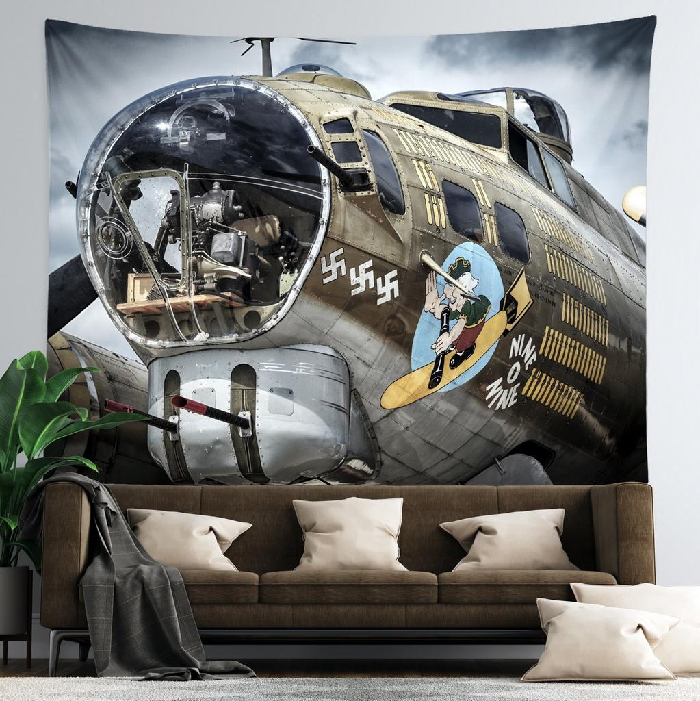 Ретро Авиационный Постер Гобелен Supermarine Spitfire B-29 P51 Истребитель Настенный Декор для Спальни Общежития Инди
