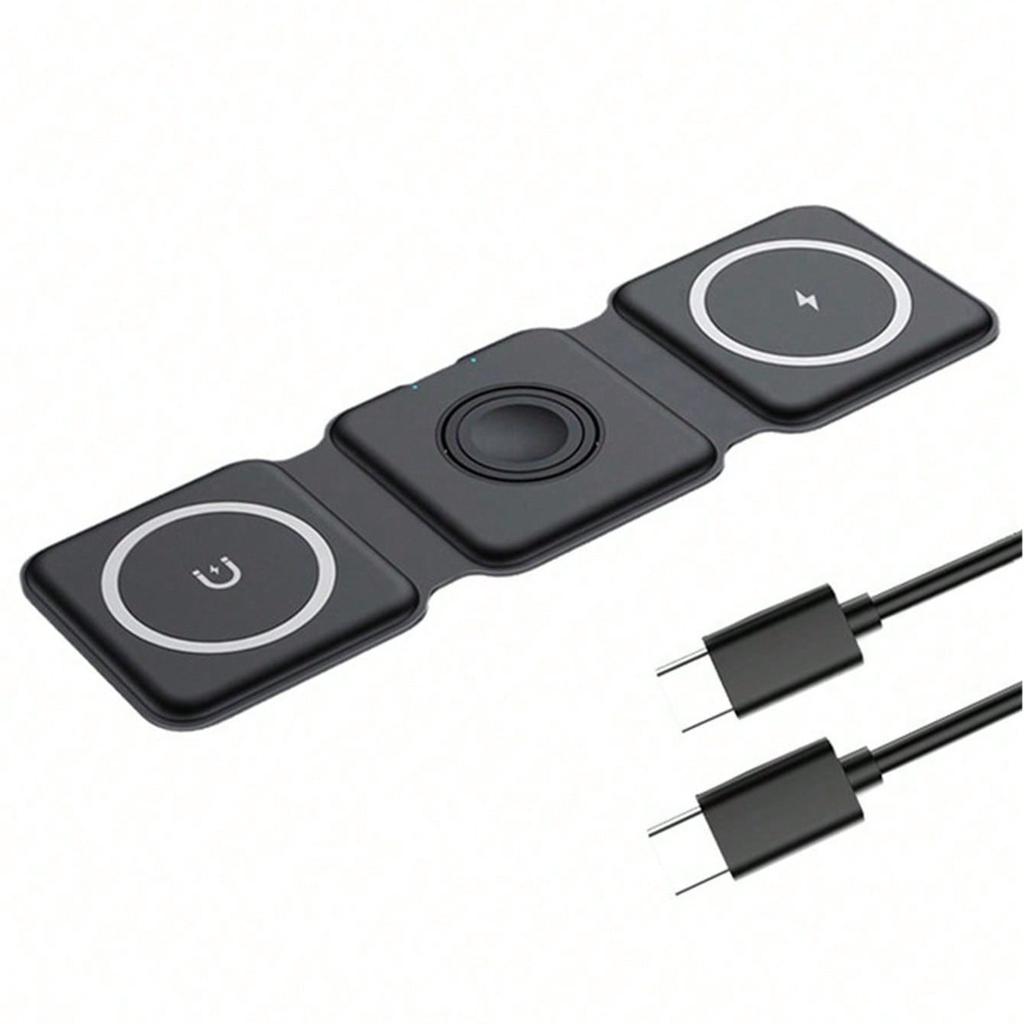 Складное беспроводное зарядное устройство 3 в 1 для зарядки нескольких устройств для iPhone 15/14/13/12/11AirPods 3/2/ProiWatch