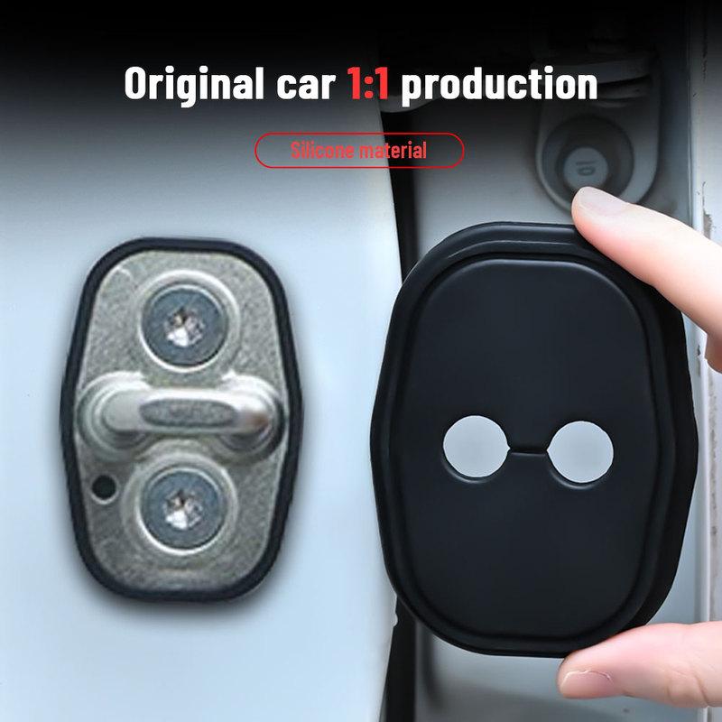 For CITROEN e-C4 - Car Door Shock Absorber Door Lock Protector Silicone Auto Door Lock Latches Cover Accessories
