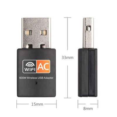 Беспроводной USB-адаптер Wi-Fi, 600 Мбит/с, Wi-Fi-ключ, сетевая карта для ПК, двухдиапазонный адаптер Wi-Fi от 2,4 до 5 ГГц, Lan Usb Ethernet-приемник
