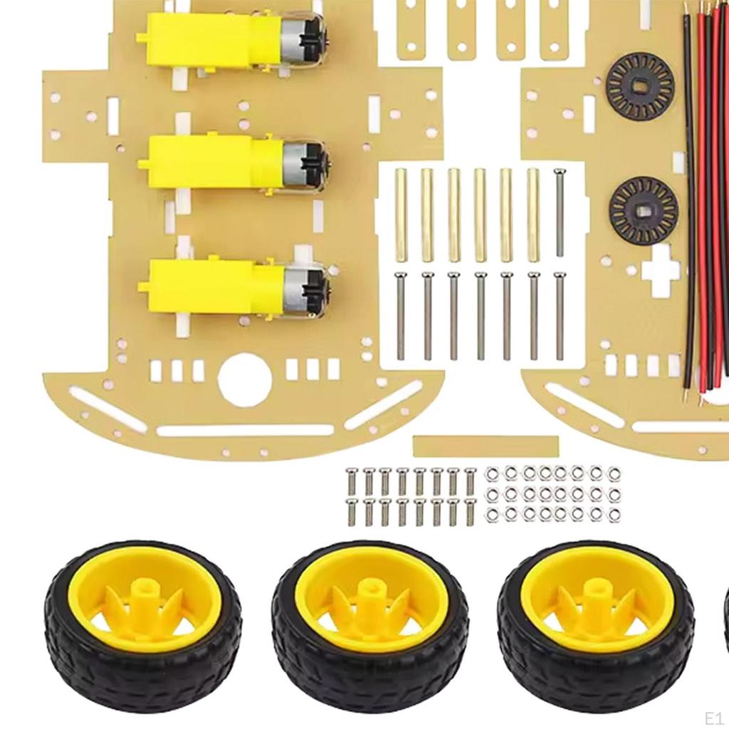 RC Car Chassis Kits Easy To Install DIY Projects Motor for Home School Teens