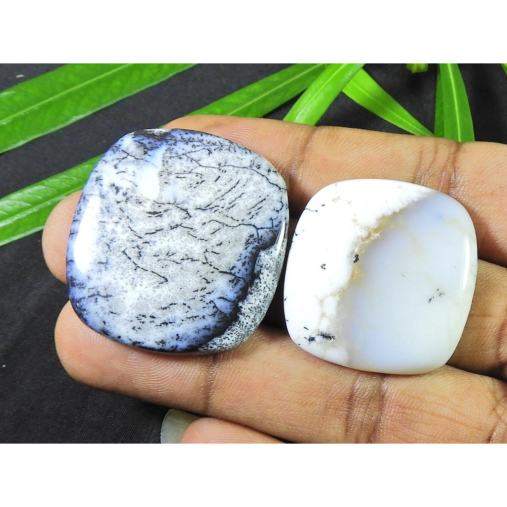 30-35MM натуральный дендрит агат овал 2 шт кабошон россыпью драгоценный камень 116 карат. СК-4181