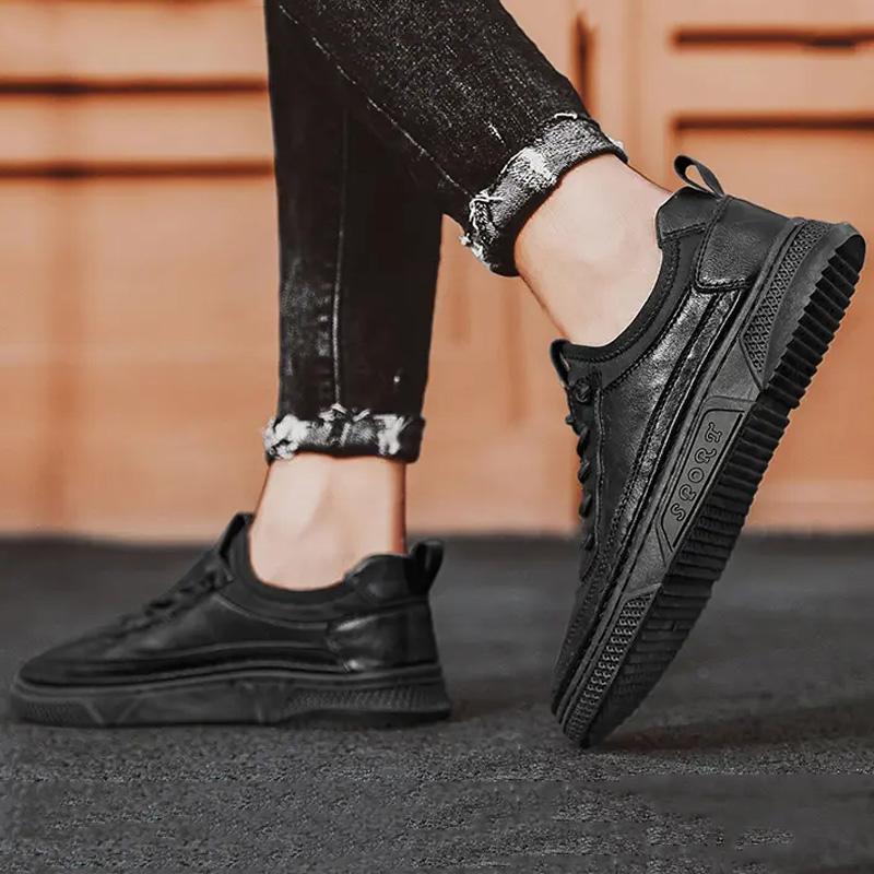 Зимняя повседневная обувь Shallow Plus Velvet для мужчин, удобные теплые кроссовки, простая износостойкая мужская обувь для ходьбы на открытом воздухе