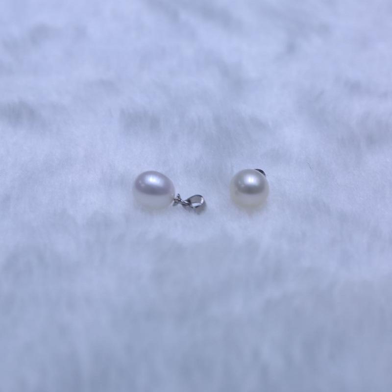 Ожерелье из пресноводного жемчуга в форме капли с жемчугом 8,5-9,5 мм и серебряной подвеской S925