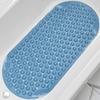 88x40 Non-Slip Oval Bath Mat: PVC Bubble Massage Foot Pad with Suction Cups