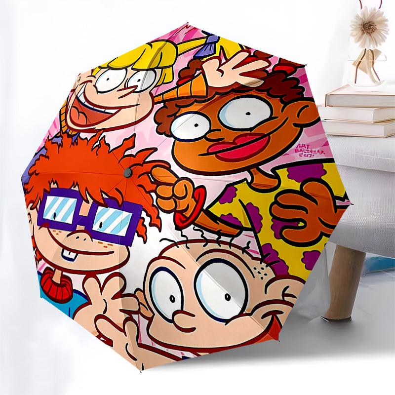 Rugrats Automatic Opening and Closing, 8 rib Structure Portable Umbrella, Suitable for Men and Women in All Seasons Perfect Gift for Holida