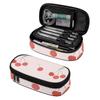 Pencil Case 300D Polyester Large Storage Space Smooth Zipper with Mesh Pocket Removable Divider and Pen Slots for Daily School Use