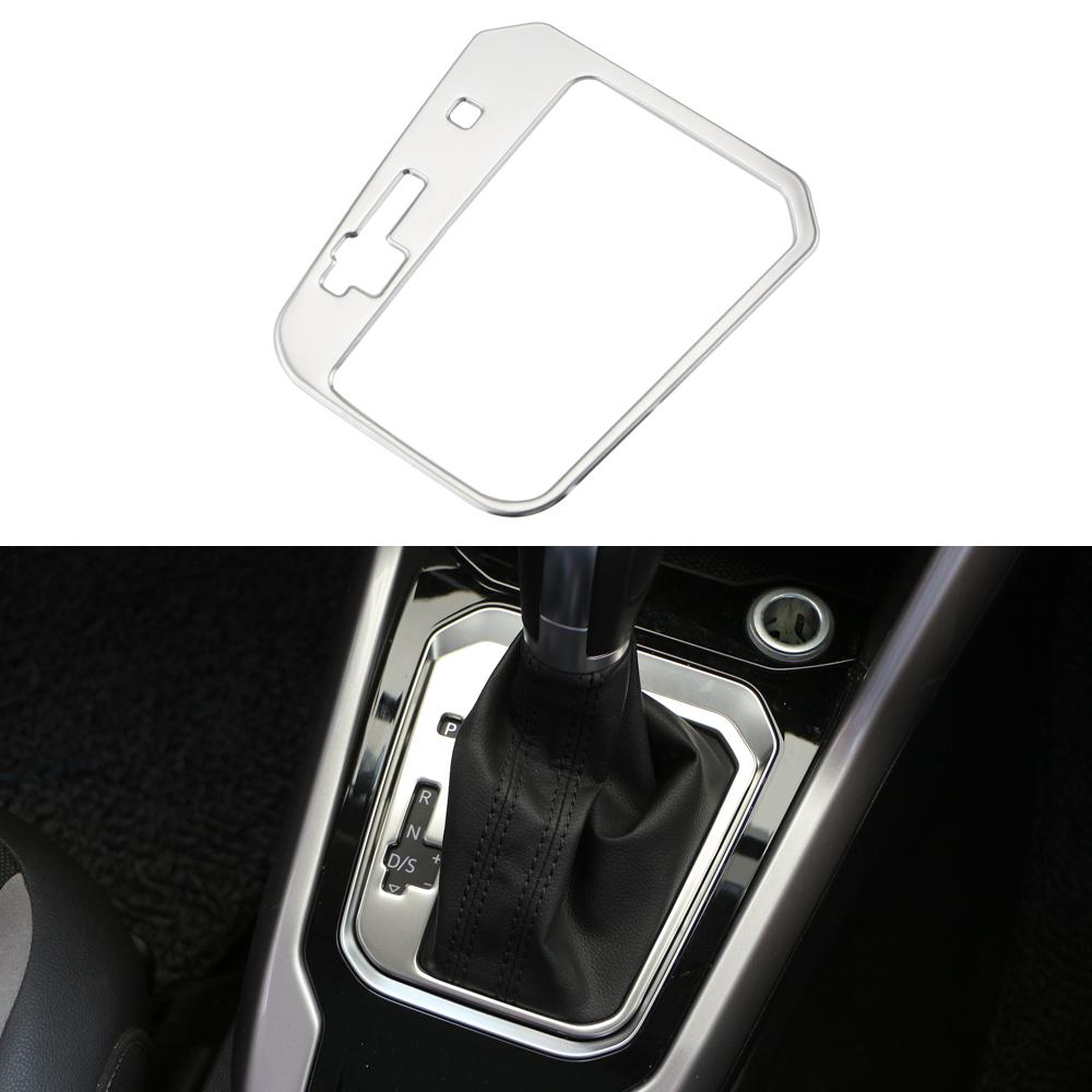 Наклейка-накладка из нержавеющей стали на панель ручки переключения передач для Volkswagen VW Troc T-Roc 2018 2019 2020 2021 AT LHD Аксессуары