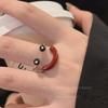 Quirky Open Smiley Face Ring: Cute, Funny & Fashionable Design for Women