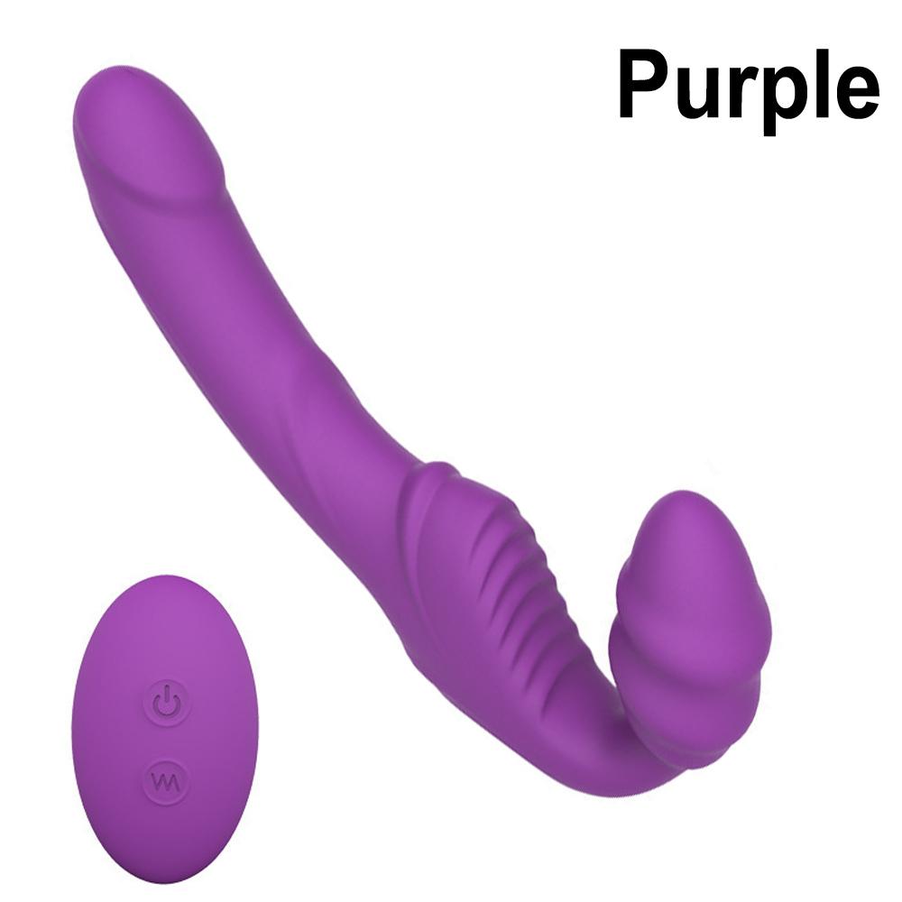 Секс-игрушка для лесбиянок, фаллоимитатор без бретелек, вибратор, 9 скоростей, беспроводной пульт дистанционного управления, двойной вибратор для точки G, секс-игрушки для пар, вибрирующий пенис
