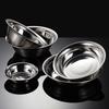 304 Stainless Steel Plate Thickened Deep Round Basin Vegetable Dish Deep Soup Basin Endoscopic Surface Outside Matte 06 Thick