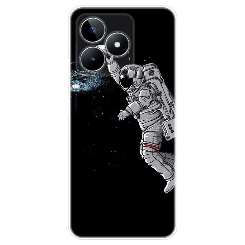 Для Realme C51 Корпус Окрашенная задняя крышка из ТПУ Мягкий силиконовый чехол Realme C51