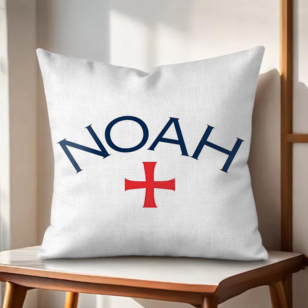 Luxury Brand NNOAH Cushion Cover Natural Linen Organic Fabric DoubleSided Printing Couch Pillow Covers Home Decor