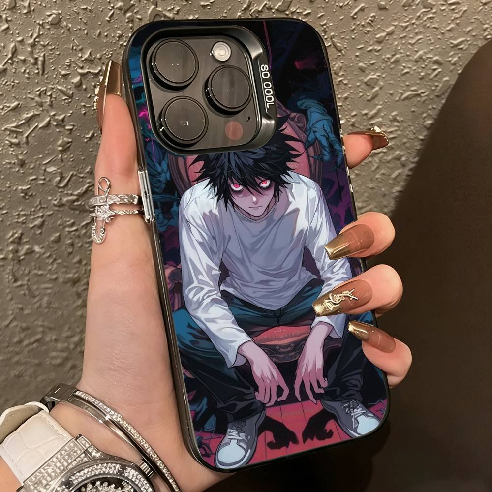 Death-h Note-e L Phone Case For iPhone 17,16,15,14,13,12,11 Plus,Pro Max,XS,Colorful Silver Black Cover