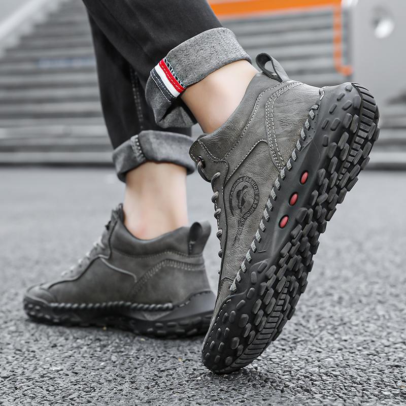 Обувь для вождения автомобиля Мужские кожаные ботинки ручной работы Повседневная обувь из натуральной кожи Ботильоны для мужчин