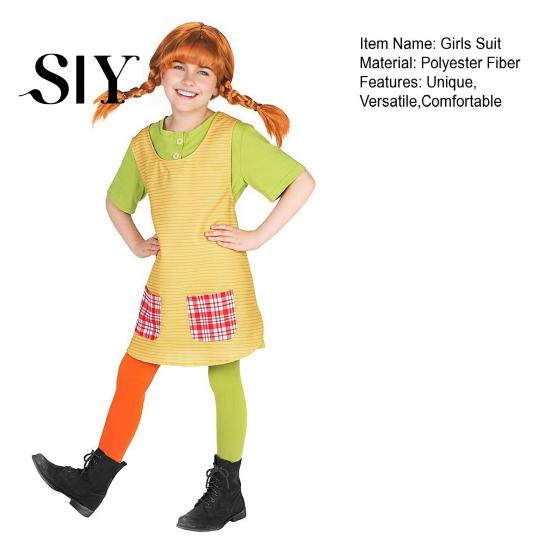 Carnival Costume for Girls Suit Cool Party Women And Children 3-Piece Set Long Sailor Sleeve Shirt Unique Kids Masquerade Mardi Gras Role Play