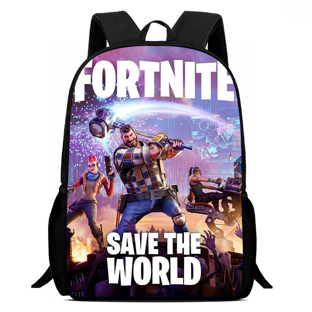 Children's Student Fort-nite Cartoon Boy and Girl Large Capacity Backpack