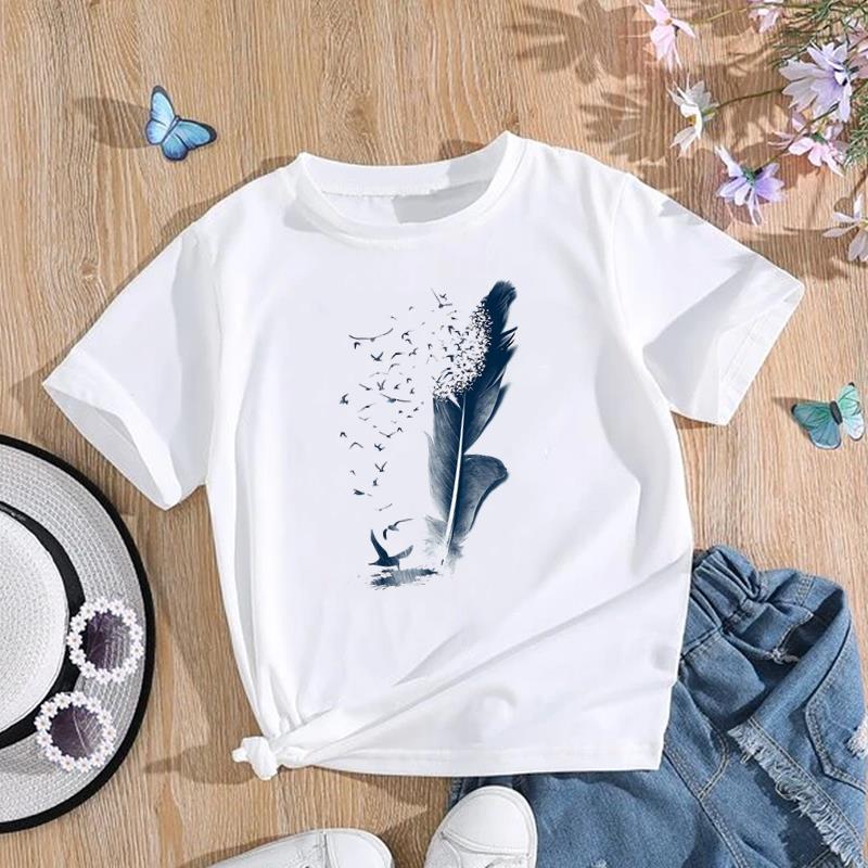 (Азиатский размер) Акварель абстрактный прекрасный стиль милая женская футболка с принтом модная футболка женская женская футболка с коротким рукавом графические футболки