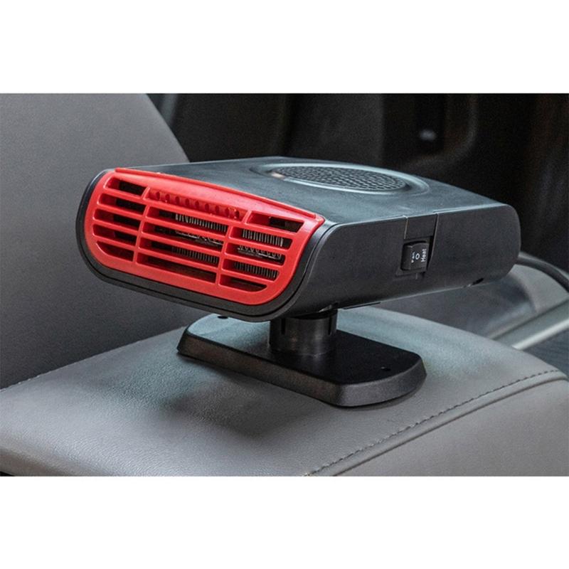 12V Car Defroster Demister Heater Cooling Fan Adhesive Windshield Defogger Car Interior Accessories Angle Adjustable