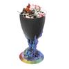 Halloween Skeleton Candy Bowl Rose Skull Hand Dish Holder Gothic Home Decoration for Home Bar Office Desktop Decor
