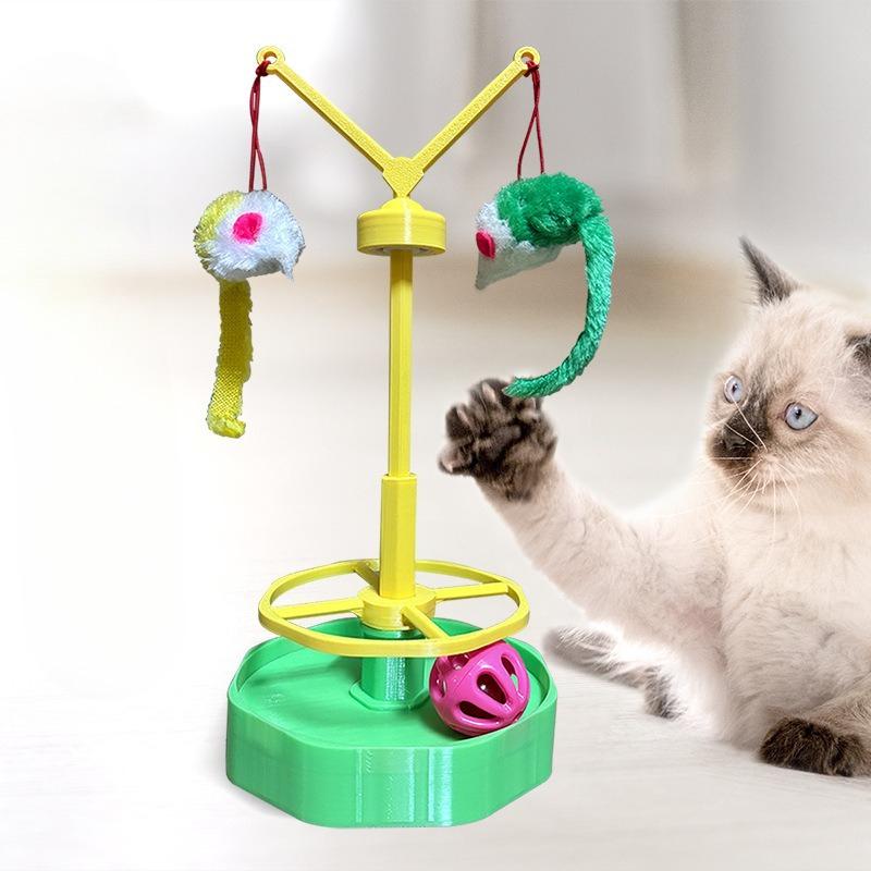 Игрушки для кошек, Палочки-дразнилки для кошек в виде мышек, Шарики с колокольчиком, Кошачьи вертушки, Шарики на треке, Гаджеты-дразнилки для кошек, Игрушки для кошек, Саморазвлекающие шарики-дразнилки для кошек
