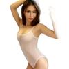 Tosenk School Swimsuit Leotard Cosplay Swimsuit Style JK Uniform Extreme Simple Costume See-through Ultra-thin (White)