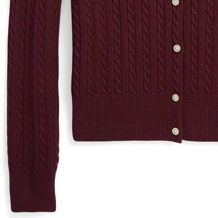 Polo Ralph Lauren Pony Embroidered Cable Knit Button Long Sleeve Sweater Kids Sweater CWPOSWEG6820376-600