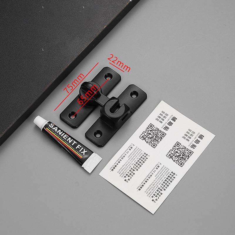 Защелка для двери Дверные засовы Домашняя безопасность Сверхпрочный цинковый сплав 90 180 градусов Легкая установка Замок для раздвижной двери Противоугонный замок