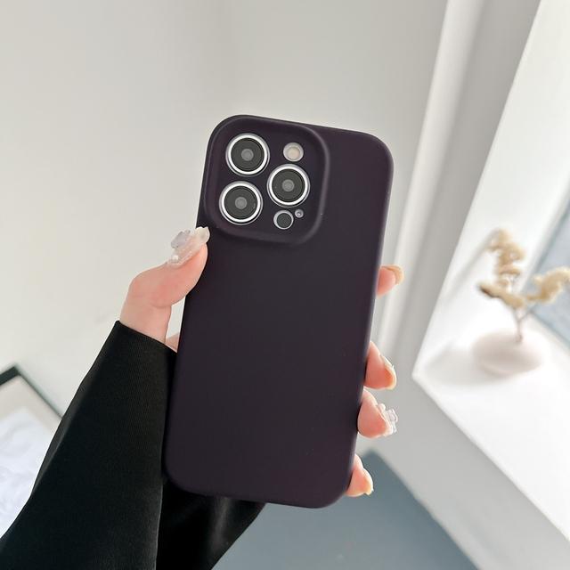 Жидкий силиконовый чехол для мобильного телефона для Iphone 14 13 12 Pro Max 14 Plus, защита камеры, подкладка из микрофибры, чехол «все включено»