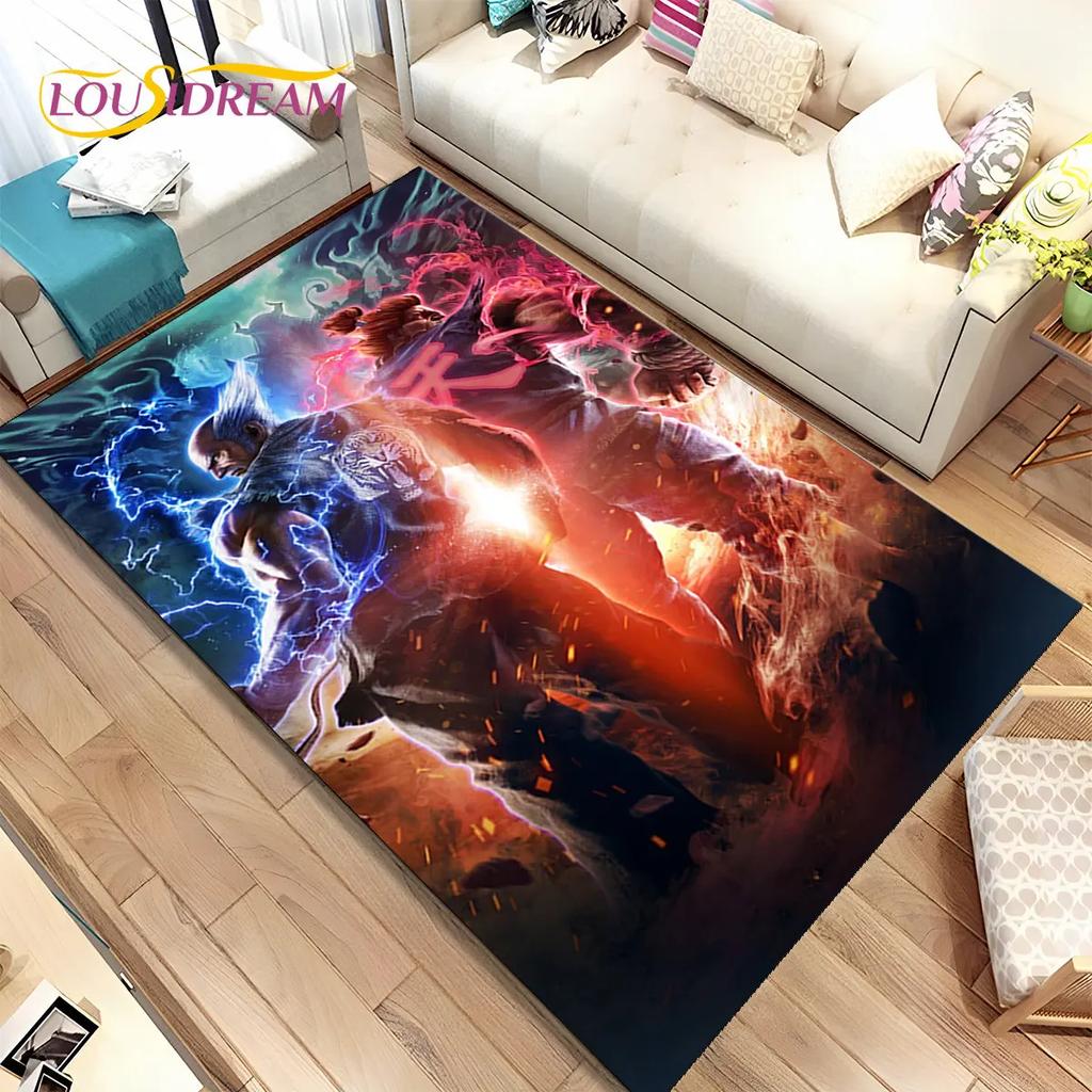 Коврик Street Fighter в стиле ретро, ​​коврик для геймера, коврик для гостиной, спальни, диван, коврик для украшения, детский нескользящий напольный коврик