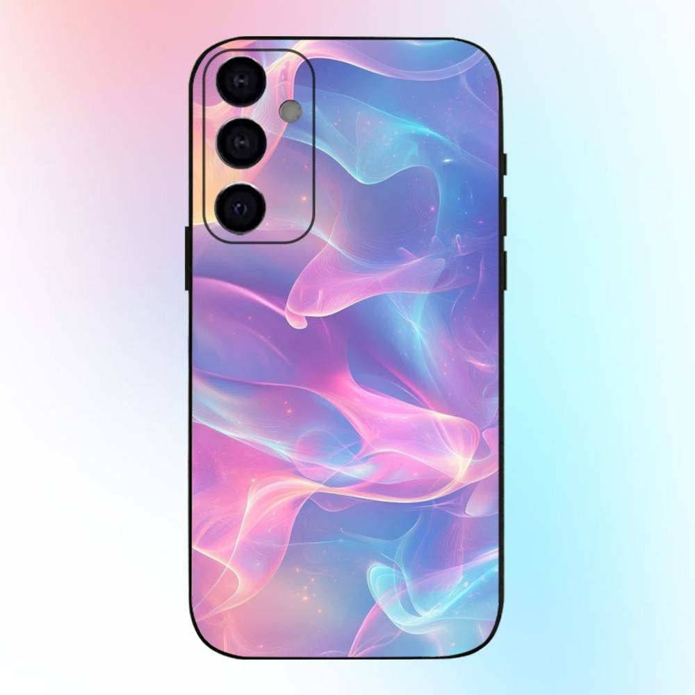 Радужный голографический переливающийся чехол для телефона Samsung Galaxy A73, A72, A71, A70, A53, A52, A51, Другие Мягкий черный чехол