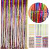 Sparkling Rainbow Foil Fringe Curtain Gradient Macaron Party Decoration  Halloween Christmas Theme