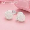 Charm 925 Sterling Silver Exquisite Braided Knotted Earrings Women's Fashion Party Wedding Accessories Jewelry