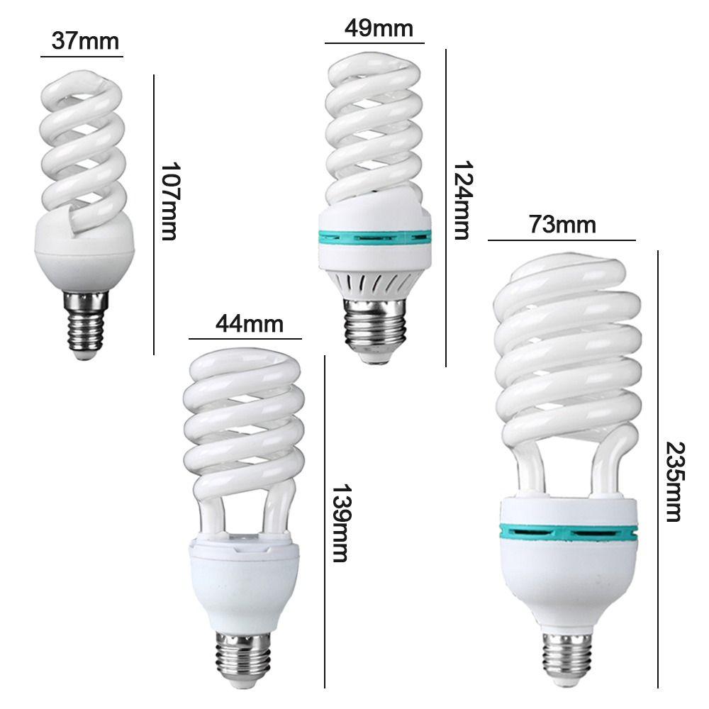 AC220V Spiral Light Bulb White Light Bright Bulbs New Energy-saving Lamps Tubes  Home Decoration