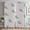 Dinosaur Elegant Room Curtains for Living Room Halloween Decoration Home Interior Curtains 2 Pieces Window Curtain Shades Camera