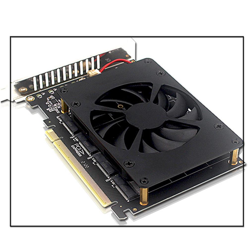 SSD M.2 4-дисковый NVME Raid PCI-E x16 карта-разветвитель карта расширения массива