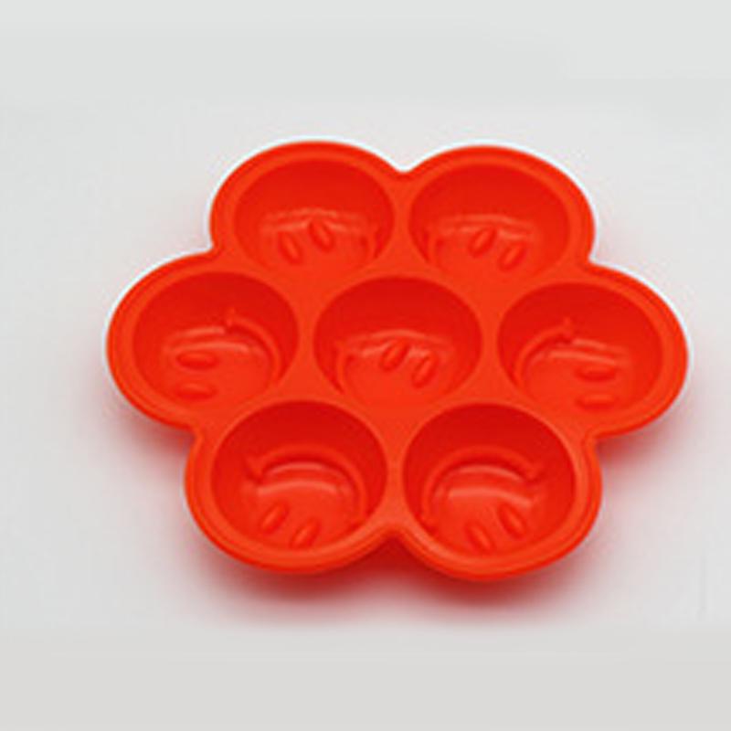 Силиконовый лоток для льда с 7 отверстиями, креативный смайлик, силиконовая форма для льда, силиконовая форма