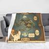 Aang Glider Pattern Blanket Fleece Summer Air Conditioning Avatars Anime Airbenders Multi-function Throw Blankets for Bedding