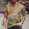 Летняя винтажная газетная печать Мужская дизайнерская одежда Мужская летняя одежда Футболка Футболка с коротким рукавом Рубашки с газетным принтом Футболка с рисунком