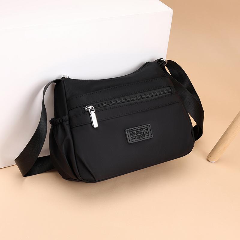 Маленькая квадратная сумка, женская сумка, многослойная, легкая, большая вместимость, сумка через плечо